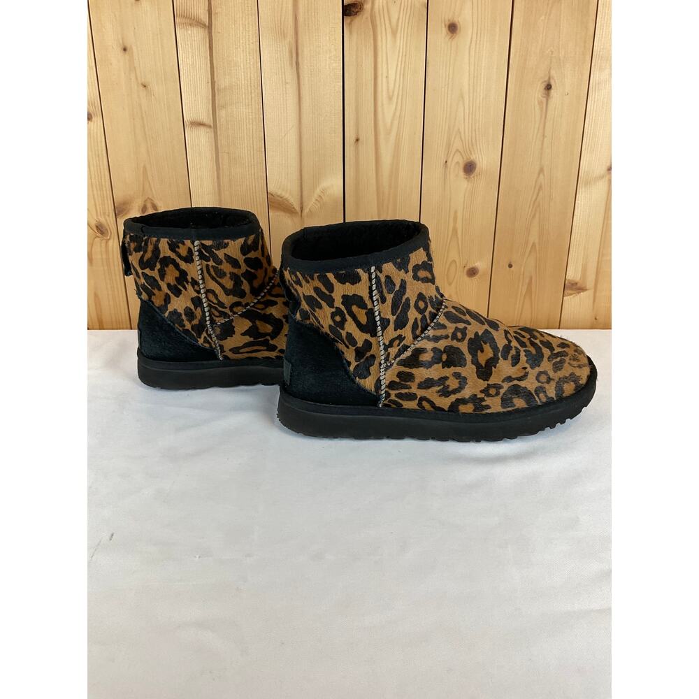 Ugg Women's Classic Mini Panther Print Boot, Brown/Black - Women's size 9 - Picture 5 of 10